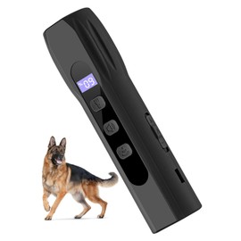 Lancoon Ultrasonic Anti-Bark Device with LED Light, Handheld Anti-Bark Device, Behavior Training, 3 Frequencies, Long Lasting Beeping Button for Dogs, Indoor, Outdoor