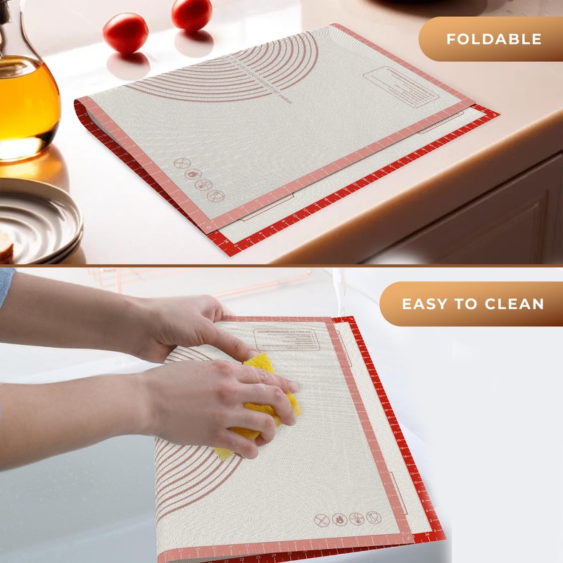 Non-Slip Silicone Baking Sheets - Baking Mat with 0.7mm Thickness