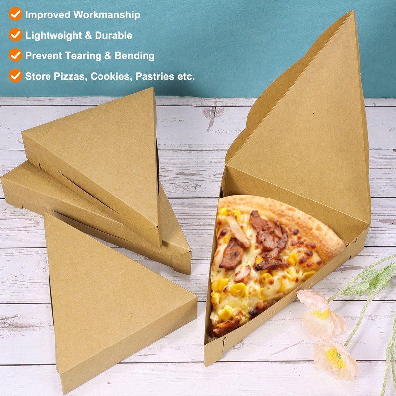 sourcing map Pizza Boxes, 24Pcs 8.07x6.5x1.77 Inch - Pizza Single