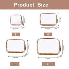 Make up Bag,4 Pack Toiletry Bag Waterproof Cosmetic Bag,Clear Toiletry Bags for Women Men Bag Organizerag,4 Pack Toiletry Bag Waterproof Cosmetic Bag,Clear Toiletry Bags for Women Men Bag Organizer