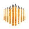 EXFEIN 3/16"-1/2" Masonry Drill Bits Kit with Quick-fit Shank, Carbide-Tipped