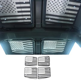 Car Roof Windshield Sun Shade Compatible with Hummer EV 2024 2025 Roof Windshield Sunshades Accessories 4 Piece Foldable Suitable for Hummer EV Sunshade Windshield Sunroof (Black and Silver)
