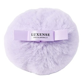 LUXENSE Glitter Ponpon Round Body Powder (Powder Built-In Type), 0.4 oz (10 g)