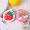 Strawberry Travel Hair Brush | Folding Round Massage Brush with