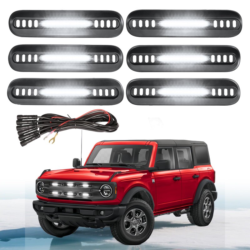 Grille Lights for Ford Bronco 2021-2025 2/4 Door Front Grill