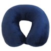 World's Best Microfibre Feather Soft Neck Pillow Navy Blue