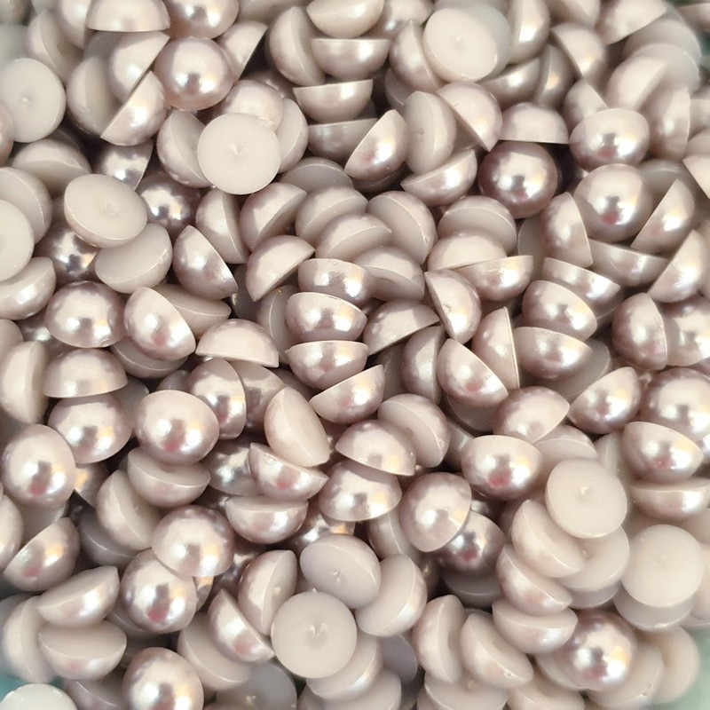 MajorCrafts® 200pcs 8mm Flat Back Half Round Resin Pearls Craft