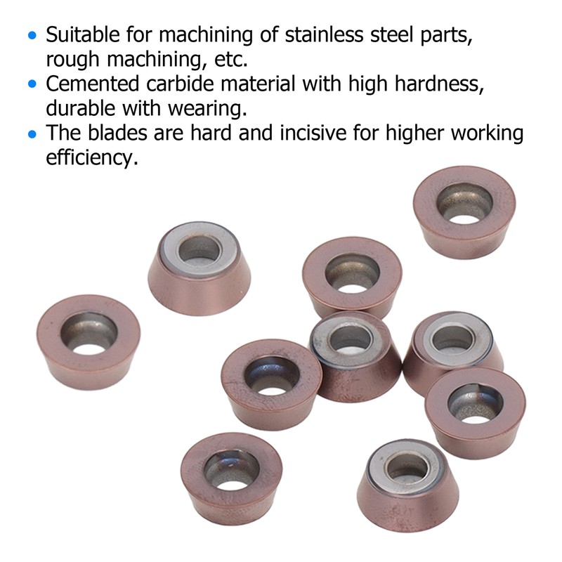10Pcs Turning Insert Carbide Blade Lathe Cutter Milling CNC Tool