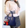 SMALLBLUER Bolsos de piel sintética suave para mujer, con asa