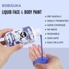 BOBISUKA Blue Face Body Paint Liquid Texture Washable Non Toxic