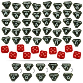 LITKO Combat Token Set | Compatible with Warhammer: Kill Team | 50 Pack (Transluscent Grey)
