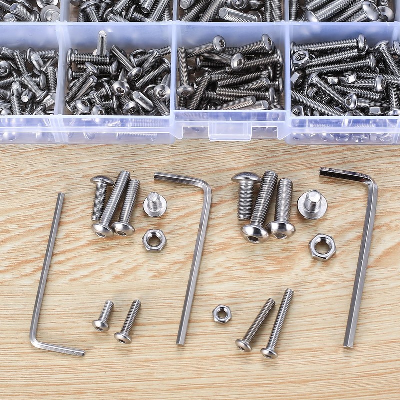 Pack of 550 M3 M4 M5 Screws Set, Allen Screws