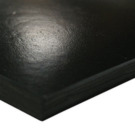 Small Parts 30-006-500-036-060 Neoprene Sheet, 60A Durometer, Smooth Finish, No Backing, Black, 1/2" Thickness, 36" Width, 60" Length