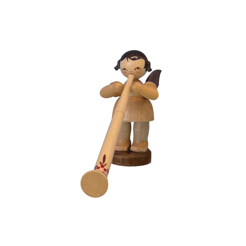 Engel stehend mit Alphorn natur