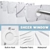 LXBNI No Hook Grey White Striped Long Shower Curtain with