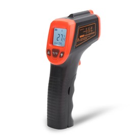 Termómetro Infrarrojo sin Contacto, Termómetro Infrarrojo Digital de Temperatura de Alta Temperatura, -50~600 ° C / -58~1122 ° F, Termómetro Industrial Pistola (Rojo)