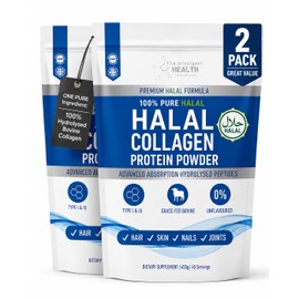 Collagen Powder, Hydrolysed Bovine Peptides, Unflavoured, 450g Halal Pack 2