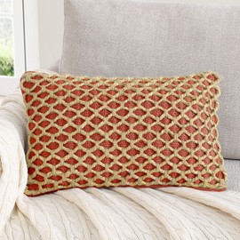 Boho Living 12x20 Rust Throw Pillow Covers Pillow Insert not Included - (1) Boho Pillow Cover