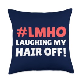 Laughing My Hair Off! Funny Balding And Receding Hairline Throw Pillow