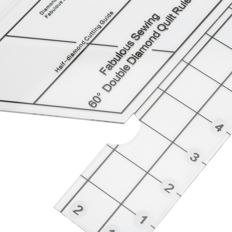 18inch Double Strip Quilting Ruler 60 Degree Diamond Quilt Ruler