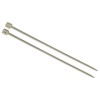 AARNAV 2x25cm Single Pointed Metal Knitting Needles for Beginners, Kids,