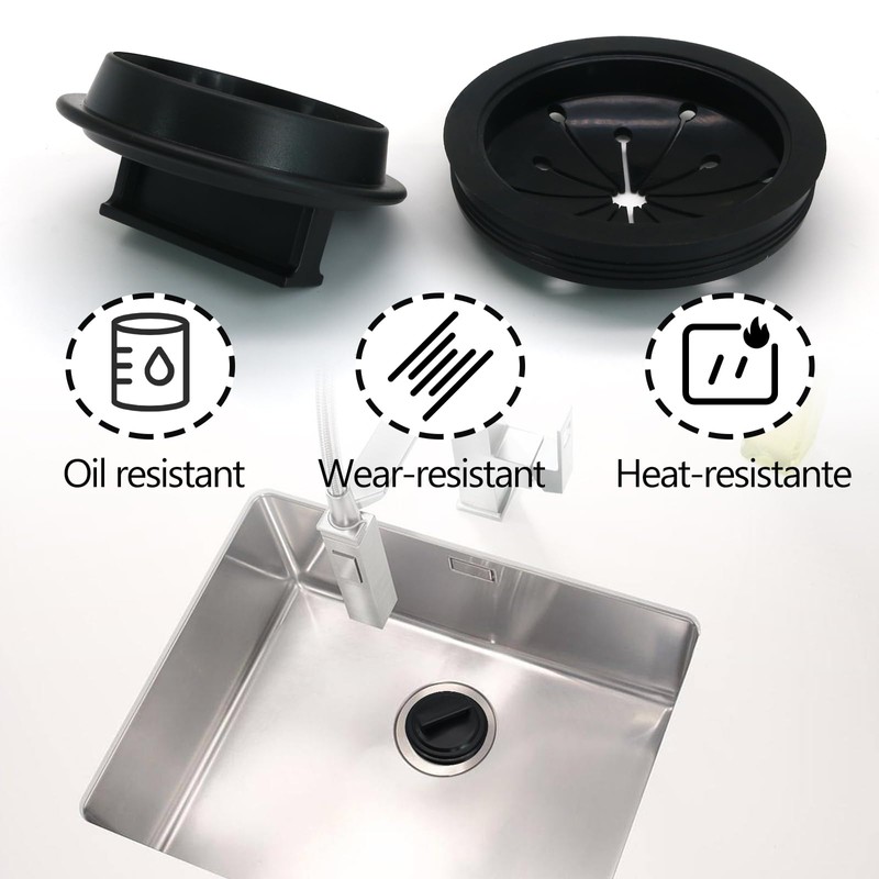 Hordion 3 Inch Garbage Disposal Splash Guard and Kitchen Sink
