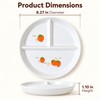 Ceramic Divided Dinner Plate – 3-Section Round Serving Plate for