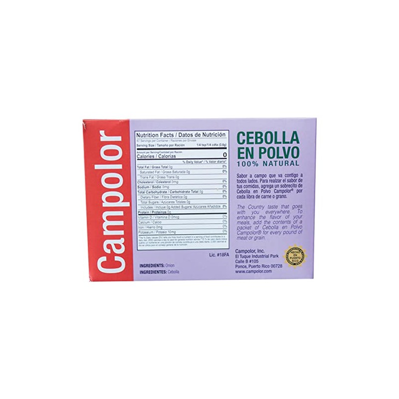 Cebolla en Polvo Campolor Puerto Rico (1 Pack) Onion Powder