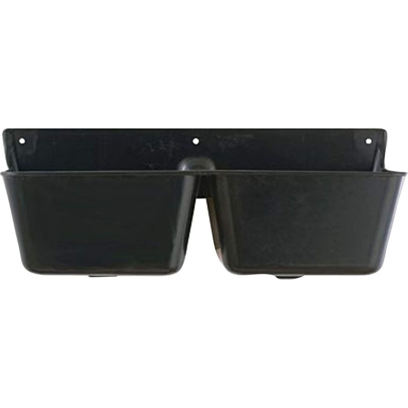 Fortiflex Mineral Feeder for Small Animals, 2-Compartment of 1-3/4-Quart, Black