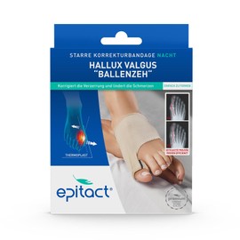Epitact Hallux Valgus Flexible Correction Bandage for the Night Limits the Development of Hallux Valgus & Relieves Pain During Active Activities During the Day for Both Feet (L)