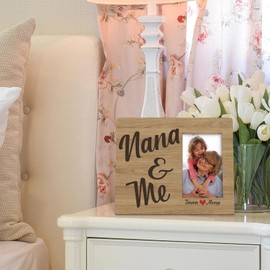 DIENADFX Nana and Me Picture Frame, Nana Gifts for Grandma from Grandkids, Grandma Birthday Mothers Grandparents Day Gifts for Nana, Grandkids Grandma Grandparents Picture Photo Frame for 4x6 Photos