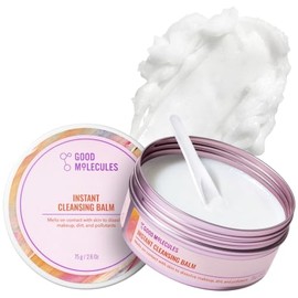 Good Molecules Instant Cleansing Balm 75g/2.5oz - Facial Cleanser and Makeup Remover with Shea Butter, Sea Buckthorn, and Camellia Oils to Cleanse and