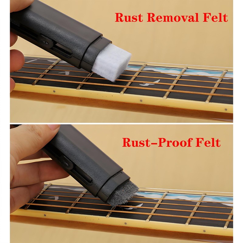 safycaby 1PCS Guitar Strings Cleaner Eraser Dual Head String Derusting
