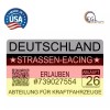 EGL Graphics German Street Racing Permit Decal Vinyl Stance Race