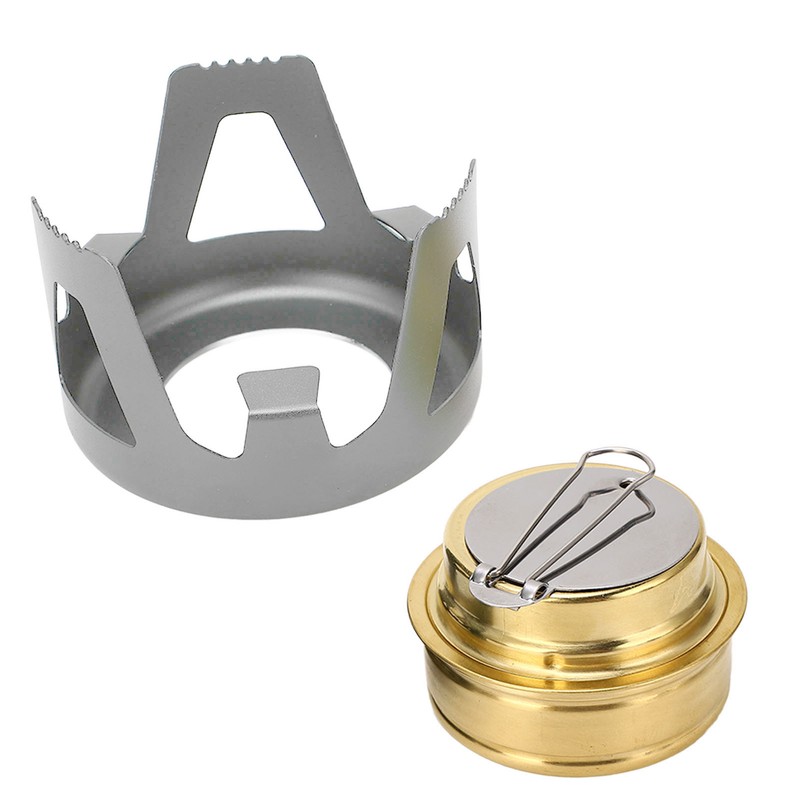 Mini Alcohol Stove Brass Aluminum Alloy Safe Windproof Portable Widely