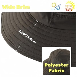 LLmoway UPF 50+ Sun Hat for Men Women Wide Brim Breathable Adjustable Windproof Outdoor Fishing Hiking Hat Foldable Packable, Army Green, One Size