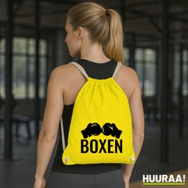 Huuraa Beutel Boxen Boxhandschuhe Geschenk 12 Liter Yellow Baumwolle Boxen Souvenir