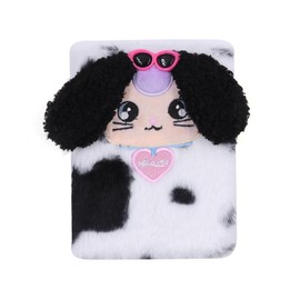 BOLLEY JOSS Lovely Animal Notebook Kids Plush Diary for Girls Women Teens Cute Cat Fuzzy Journal Writing Pad A6 Ruled 160 Pages