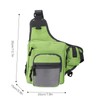 Polyester Multifunctional Fishing Tackle Crossbody Bag with Adjustable Shoulder Straps(Green