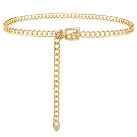 NEOREAL Waist Chain Belt for Women Girls, Fashion Cowboy Cowgirl Metal Belly Dancer Belts Accessories for Jeans Dresses, M