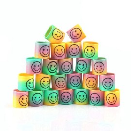 Warehouse Central Shop Bucket Of 72 Mini Rainbow Emoticon Springs