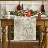 Artoid Mode Beige Snowflake Let It Snow Winter Table Runner,