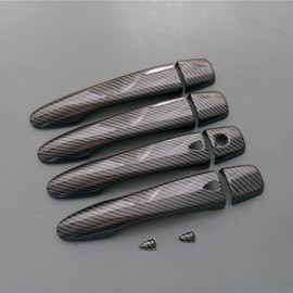 Sport Style Carbon Fiber Print Door Handle Cover Trim for Nissan Qashqai Rogue Sport Maxima (Carbon Fiber Print)