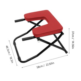 Jiabailie Yoga Inversion Chair,Foldable Yoga Headstand Bench,Headstand Trainer w/PU Pads,Headstand Prop Upside Down Chair for Practice Head Stand,Shoulderstand,Strength Training (Red)