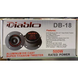 Diablo 3.75 inch Aluminum  Die cast Super Tweeter 500 Watts Pair Black