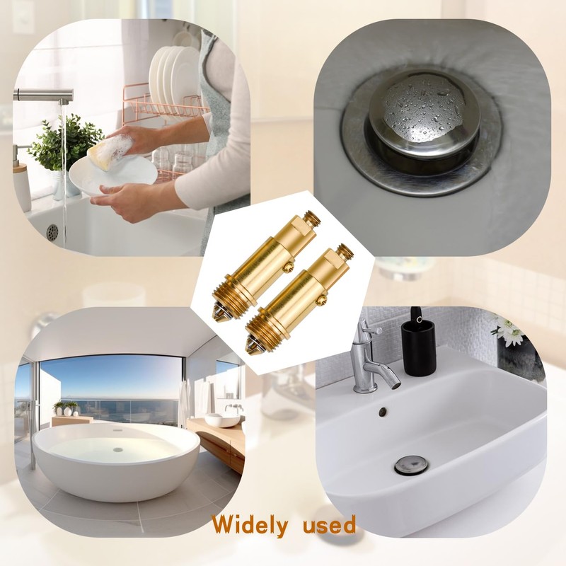 JINXIAN 2pcs Basin Pop Up Clack Slotted Plug Bolt Assembly