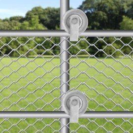 SPARKWHIZ Sliding Gate Rollers for 1 5/8" Pipe Track, 5" Steel Pipe Track Roller, Galvanized Rolling Gate Hardware Kit