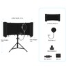 Geynnple Microphone Isolation Shield – Foldable & Adjustable Soundproof Panel