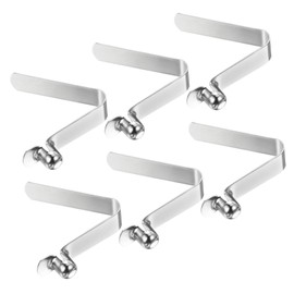 PATIKIL Kayak Paddle Snap Set of 6 Tent Pole Clips Steel V-Shaped Single Pin Push Button Spring Clips for Camping Awning