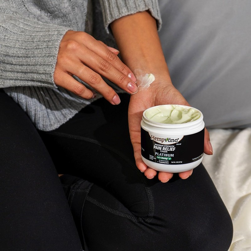 Hempvana Platinum Maximum Strength Relief Cream 4X Hemp for Muscles,